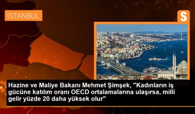 Hazine ve Maliye Bakanı Mehmet Şimşek, “Kadınların iş gücüne katılım oranı OECD ortalamalarına ulaşırsa, milli gelir yüzde 20 daha yüksek olur”